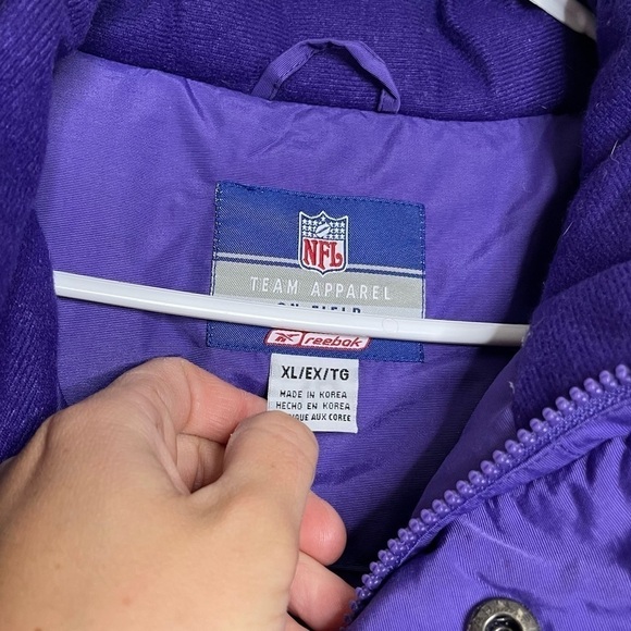 Reebok Minnesota Vikings Football Winter Coat Y2K - Picture 9 of 13